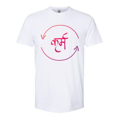 Karma In Hindi Cycle Of Life Spirituality Hindu Dharma Gift Softstyle CVC T-Shirt