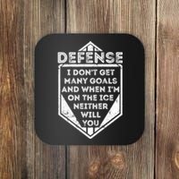 Kids Ice Hockey TShirt Funny Defenseman Player Tee Gift Coaster