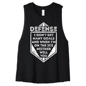 Kids Ice Hockey TShirt Funny Defenseman Player Tee Gift Women's Racerback Cropped Tank