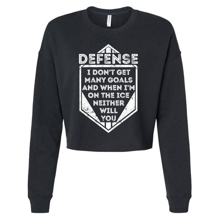 Kids Ice Hockey TShirt Funny Defenseman Player Tee Gift Cropped Pullover Crew