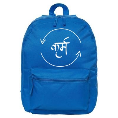 Karma In Hindi Cycle Of Life Spirituality Hindu Dharma Gift 16 in Basic Backpack