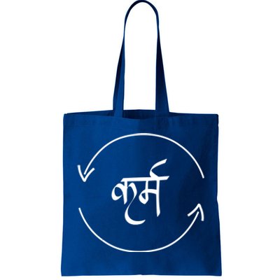 Karma In Hindi Cycle Of Life Spirituality Hindu Dharma Gift Tote Bag