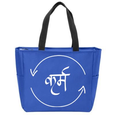 Karma In Hindi Cycle Of Life Spirituality Hindu Dharma Gift Zip Tote Bag