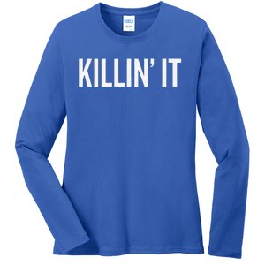 Killin It Halloween Christmas Funny Cool Holidays Ladies Long Sleeve Shirt