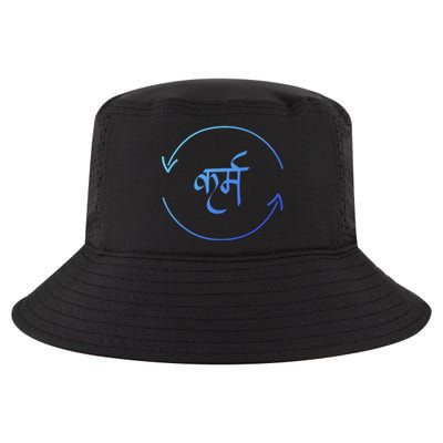 Karma In Hindi Cycle Of Life Spirituality Hindu Dharma Gift Cool Comfort Performance Bucket Hat