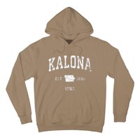 Kalona Iowa Ia Vintage Athletic Sports Hoodie