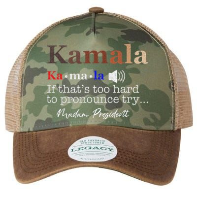 Kamala If ItS Too Hard To Pronounce Try Madam President Legacy Tie Dye Trucker Hat