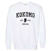 Kokomo Indiana In Vintage Established Sports Design Garment-Dyed Sweatshirt