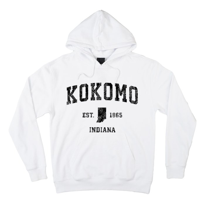 Kokomo Indiana In Vintage Established Sports Design Hoodie