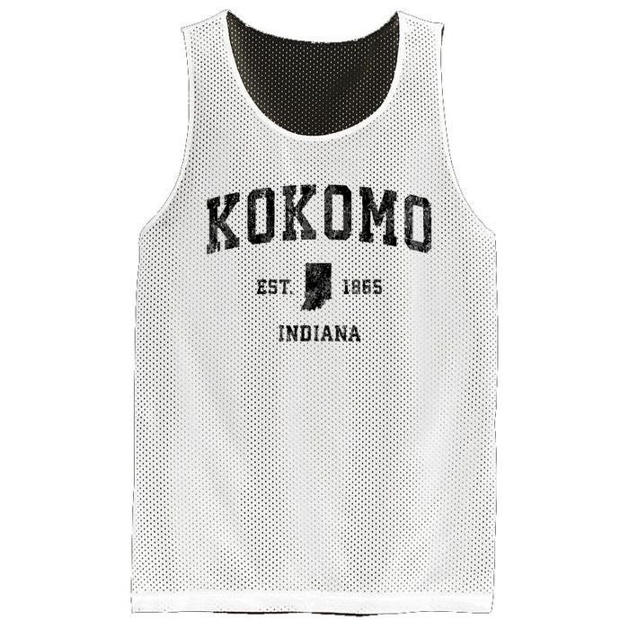 Kokomo Indiana In Vintage Established Sports Design Mesh Reversible Basketball Jersey Tank