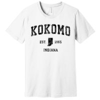 Kokomo Indiana In Vintage Established Sports Design Premium T-Shirt