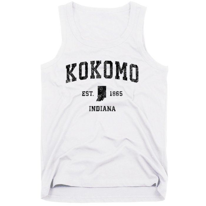 Kokomo Indiana In Vintage Established Sports Design Tank Top