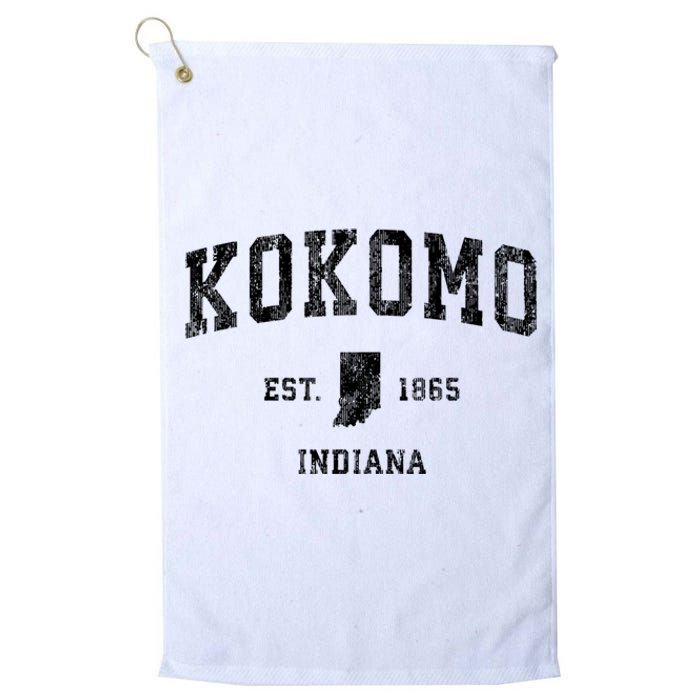 Kokomo Indiana In Vintage Established Sports Design Platinum Collection Golf Towel