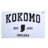 Kokomo Indiana In Vintage Established Sports Design Grommeted Golf Towel