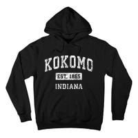 Kokomo Indiana In Vintage Established Sports Tall Hoodie