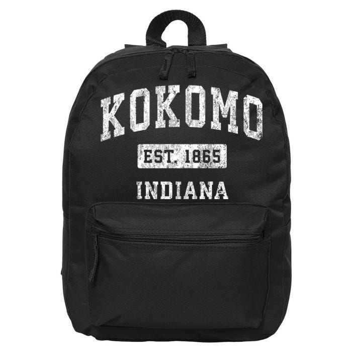 Kokomo Indiana In Vintage Established Sports 16 in Basic Backpack