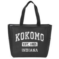 Kokomo Indiana In Vintage Established Sports Zip Tote Bag