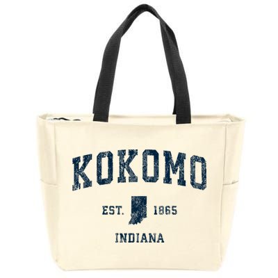 Kokomo Indiana In Vintage Sports Zip Tote Bag