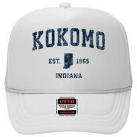 Kokomo Indiana In Vintage Sports High Crown Mesh Back Trucker Hat