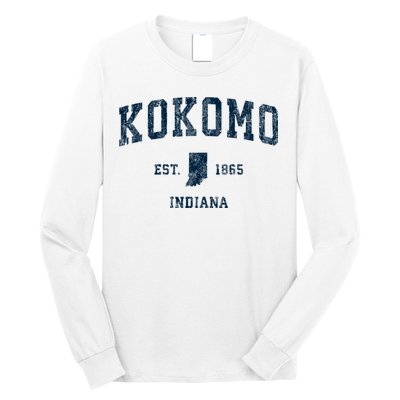 Kokomo Indiana In Vintage Sports Long Sleeve Shirt
