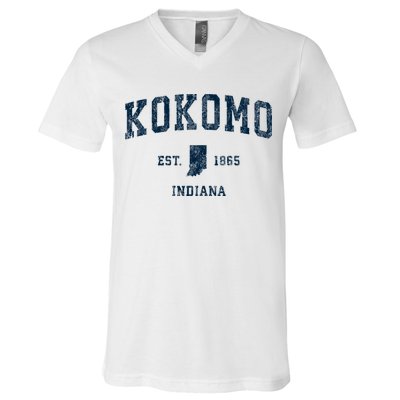 Kokomo Indiana In Vintage Sports V-Neck T-Shirt