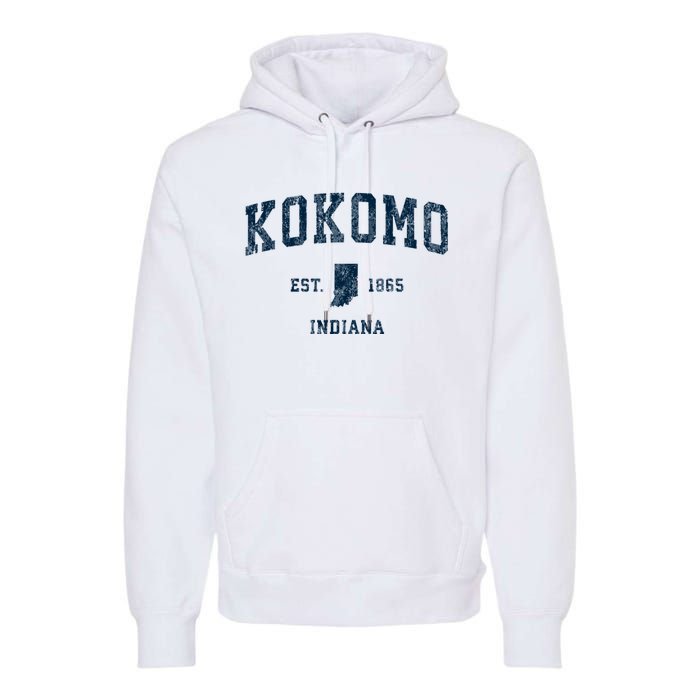 Kokomo Indiana In Vintage Sports Premium Hoodie