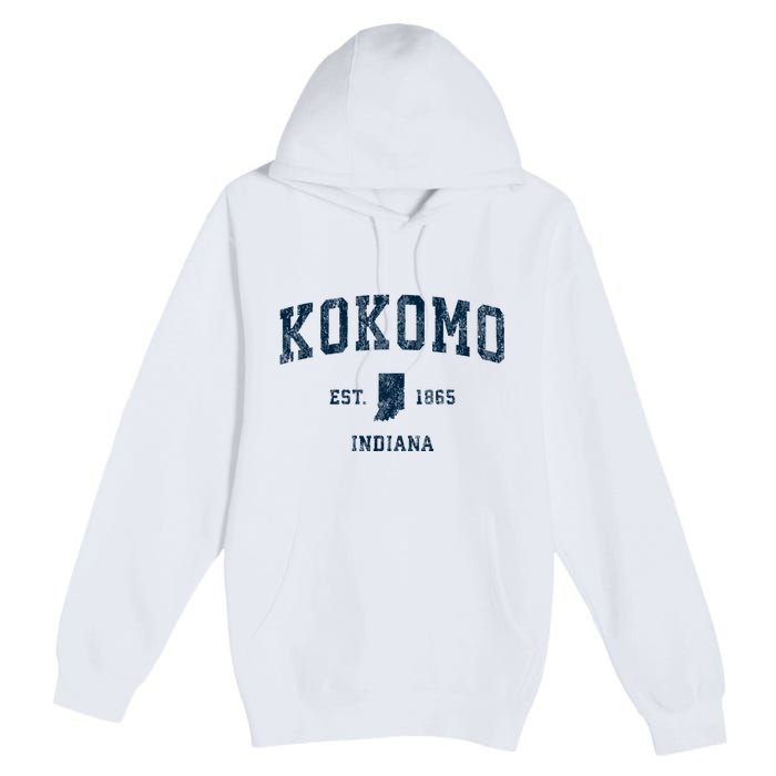 Kokomo Indiana In Vintage Sports Premium Pullover Hoodie