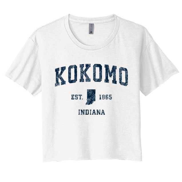 Kokomo Indiana In Vintage Sports Women's Crop Top Tee