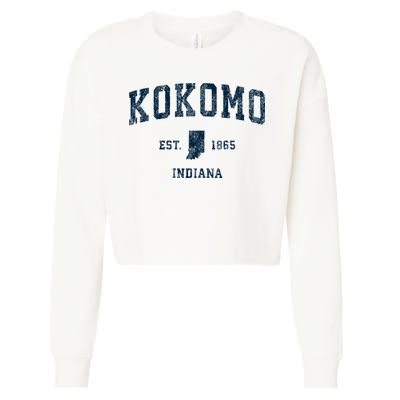 Kokomo Indiana In Vintage Sports Cropped Pullover Crew
