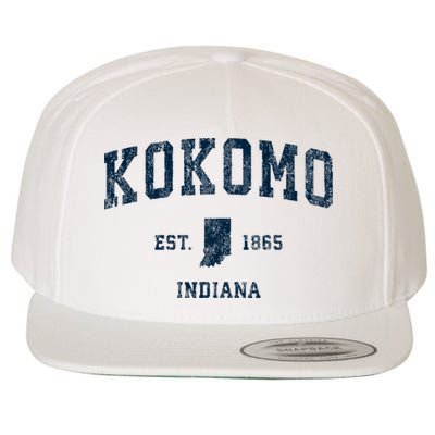 Kokomo Indiana In Vintage Sports Wool Snapback Cap
