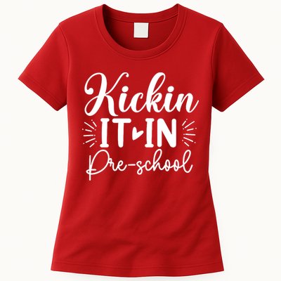 Kickin It In Pre School Womens T-Shirt