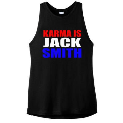 Karma Is Jack Smith Fun Summer Vintage Ladies PosiCharge Tri-Blend Wicking Tank