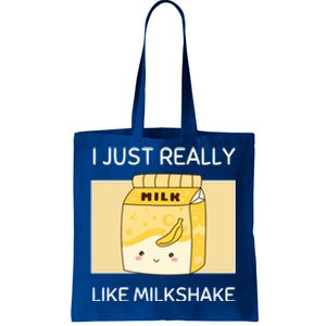 Kawaii I Just Really Like Banana Milkshake Kawaii Aesthetic Cute Gift Tote Bag