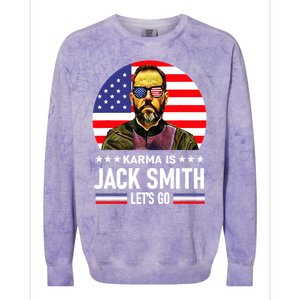 Karma Is Jack Smith Fan Club And USA Presidential Elections Colorblast Crewneck Sweatshirt