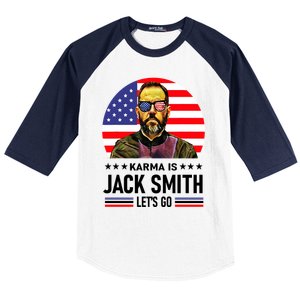 Karma Is Jack Smith Fan Club And USA Presidential Elections Baseball Sleeve Shirt