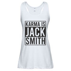 Karma Is Jack Smith Funny Democratic Political Summer Ladies Essential Flowy Tank