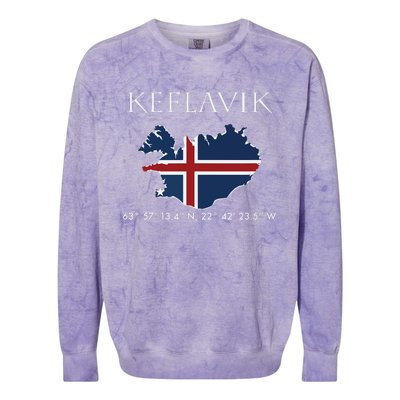 Keflavik Iceland Colorblast Crewneck Sweatshirt