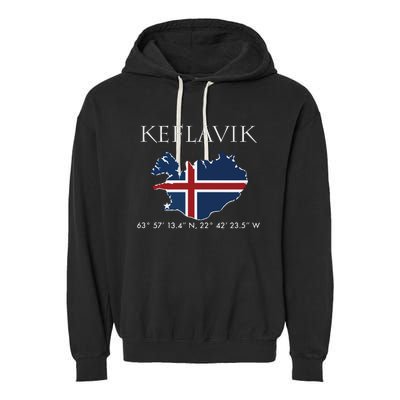 Keflavik Iceland Garment-Dyed Fleece Hoodie