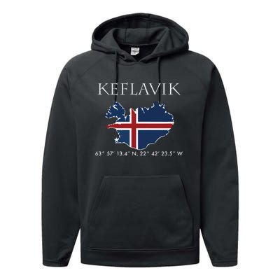 Keflavik Iceland Performance Fleece Hoodie