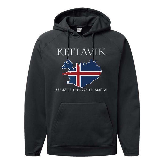 Keflavik Iceland Performance Fleece Hoodie