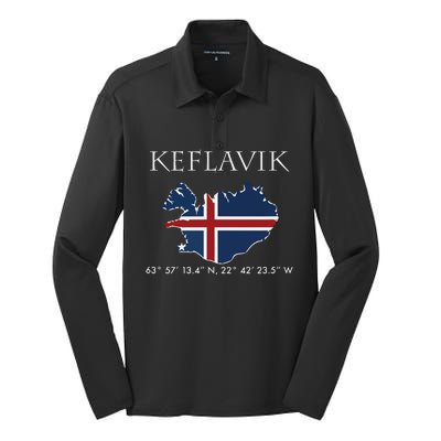 Keflavik Iceland Silk Touch Performance Long Sleeve Polo