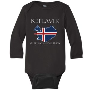 Keflavik Iceland Baby Long Sleeve Bodysuit