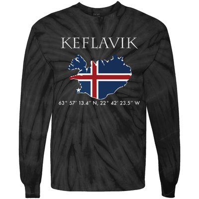 Keflavik Iceland Tie-Dye Long Sleeve Shirt