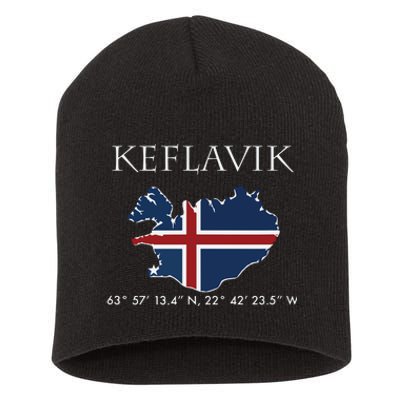 Keflavik Iceland Short Acrylic Beanie