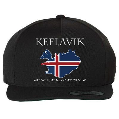 Keflavik Iceland Wool Snapback Cap