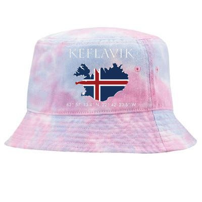 Keflavik Iceland Tie-Dyed Bucket Hat