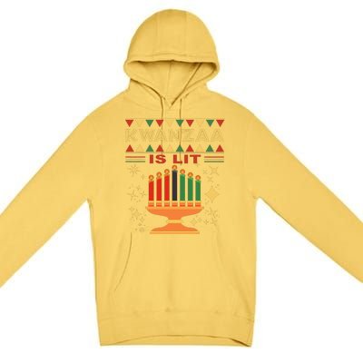 Kwanzaa Is Lit Premium Pullover Hoodie