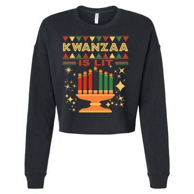 Kwanzaa Is Lit Cropped Pullover Crew