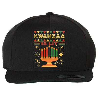 Kwanzaa Is Lit Wool Snapback Cap