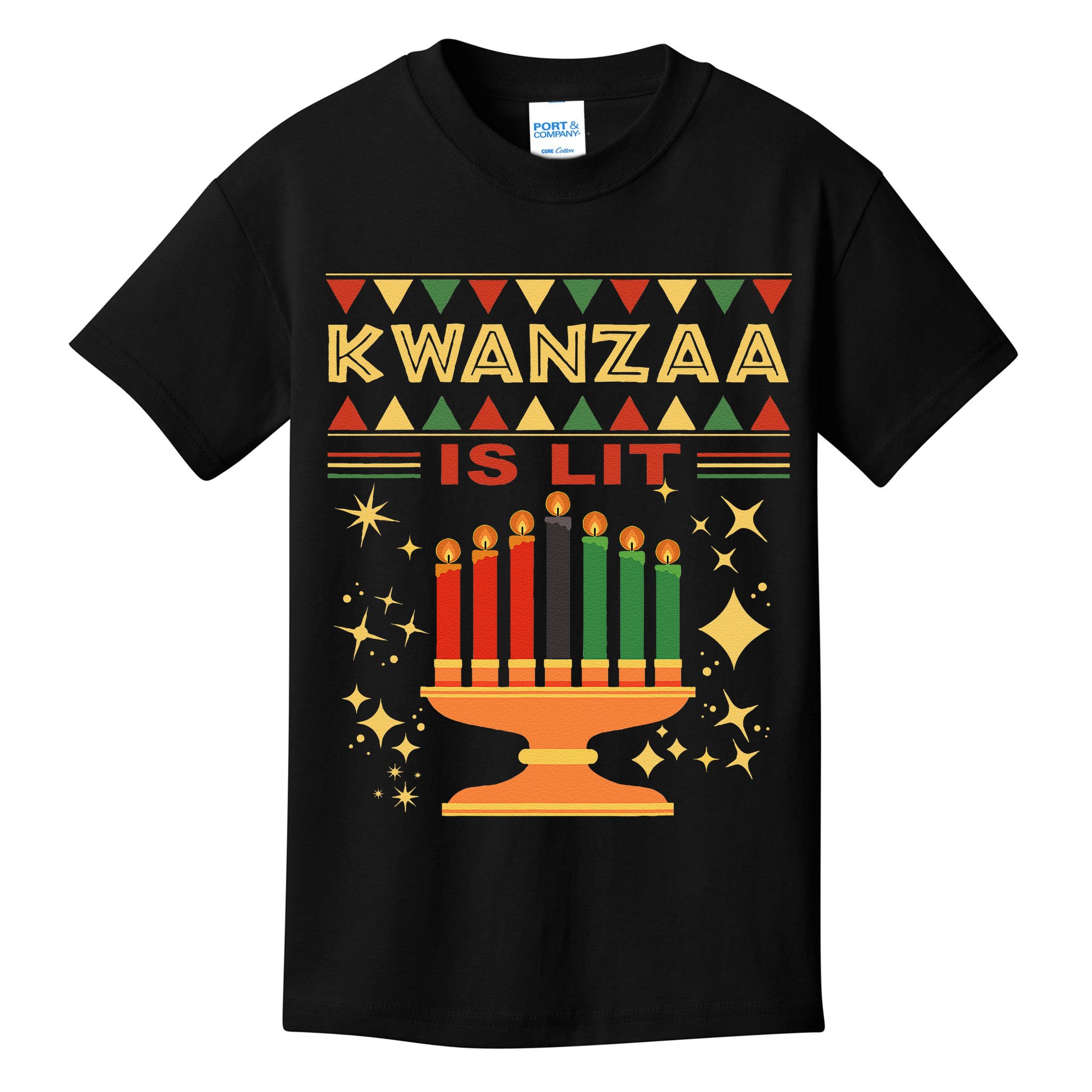 Kwanzaa Is Lit Kids T-Shirt